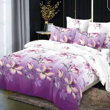 Lenjerie cu elastic 180x200cm, Lilinea, 4 Piese