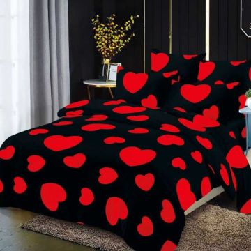 Lenjerie cu elastic 180x200cm, Lunelle, 4 Piese