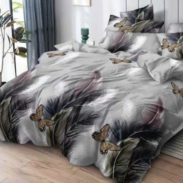 Lenjerie cu elastic 180x200cm, Moonelle, 4 Piese