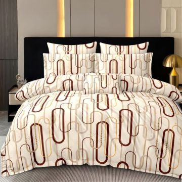 Lenjerie cu elastic 180x200cm, Nivelle, 4 Piese