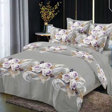 Lenjerie cu elastic 180x200cm, Noctivio, 4 Piese