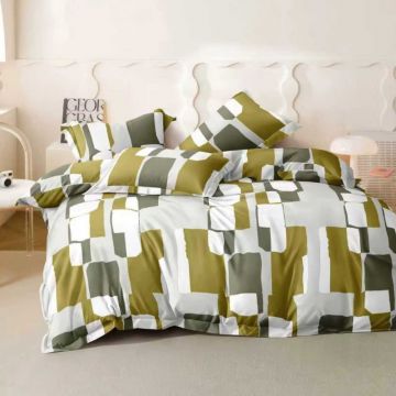 Lenjerie cu elastic 180x200cm, Velviona, 4 Piese