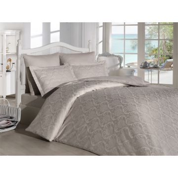 Lenjerie de pat dubla, L'essentiel Maison, Damask, Piatra