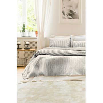 Lenjerie de pat dubla, L'essentiel Maison, Nives, Bumbac, Antracit