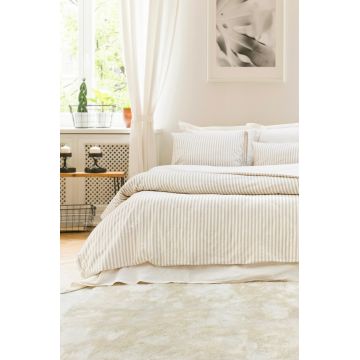 Lenjerie de pat dubla, L'essentiel Maison, Nives, Bumbac, Bej