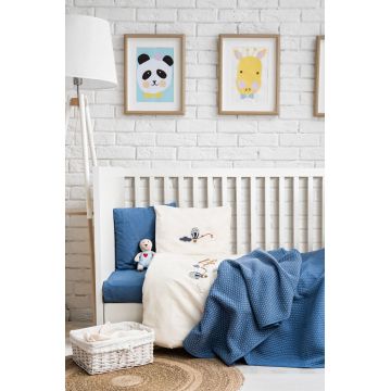 Lenjerie de pat pentru copii, L'essentiel Maison, Sea Soul, Bumbac, Albastru
