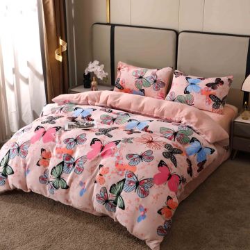 Lenjerie Pink Garden 4 Piese (Cocolino)