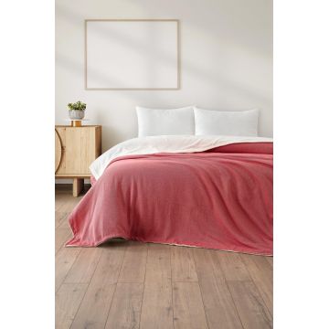 Patura Double, L'essentiel Maison, Likya, 50% bumbac / 50% poliester, Rosu