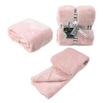 Patura pufoasa Royal roz 150 x 200 cm