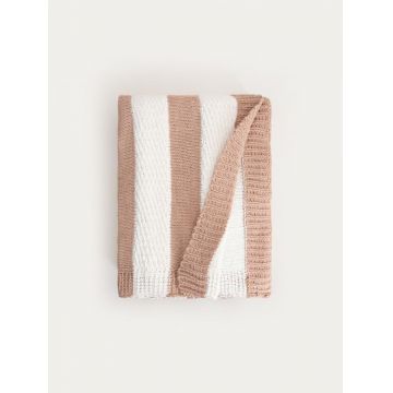 Patura Rudens, Homla, 130x170 cm, poliester, bej/alb