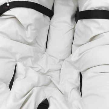 Paturica pentru scoica si carucior MimiNu Premium cu volanas si dantela 90x90 cm Meadow