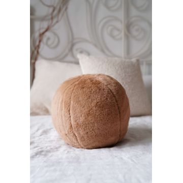 Perna, Pelus Top, 25x25x25 cm, 75% RECYCLED POLYESTER/25% POLYESTER, Maro deschis