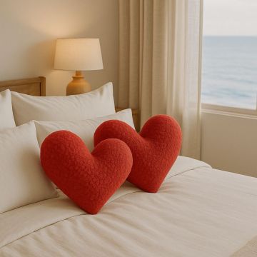 Perna, Teddy Kalp Big, 42x45x12 cm, Poliester, Rosu