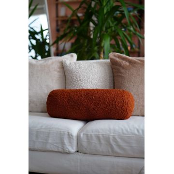 Perna, Teddy Roller, 50x14x14 cm, 75% RECYCLED POLYESTER/25% POLYESTER, Caramiziu