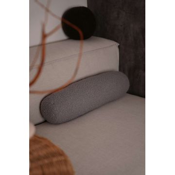 Perna, Teddy Roller, 50x14x14 cm, 75% RECYCLED POLYESTER/25% POLYESTER, Gri