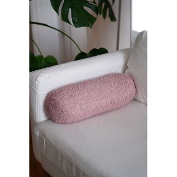 Perna, Teddy Roller, 50x14x14 cm, 75% RECYCLED POLYESTER/25% POLYESTER, Roz