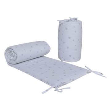 Set 2 aparatori laterale din bumbac pentru patut 120x60 cm Beberoyal Safari Friends