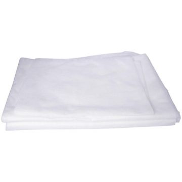 Set Lenjerie Pat, Unica Folosinta, 200 cm x 160 cm, Cearsaf Pilota si Pat, 2 Fete Perna 50 x 70 cm, Alba