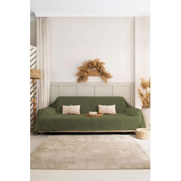 Cuvertura de pat, L'essentiel Maison, Rio, Bumbac reciclat, Kaki