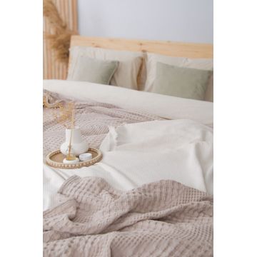 Cuvertura matlasata dubla, L'essentiel Maison, Joanna, Bumbac, Bej