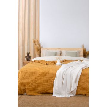 Cuvertura matlasata dubla, L'essentiel Maison, Joanna, Bumbac, Galben mustar
