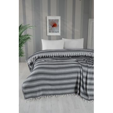 Cuvertura matlasata dubla, L'essentiel Maison, Milo, Bumbac;Poliester, Antracit