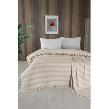 Cuvertura matlasata dubla, L'essentiel Maison, Milo, Bumbac;Poliester, Bej