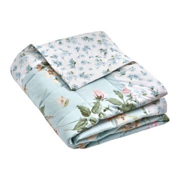 CuverturÄalbastrÄmatlasatÄ220x230 cm Avebury Floral âu0080Catherine Lansfield