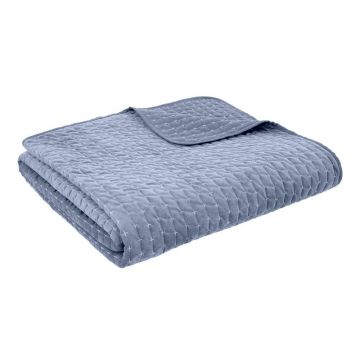 CuverturÄalbastrÄmatlasatÄdin catifea 240x260 cm Attica Velvet âu0080Bianca