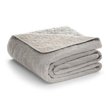 CuverturÄgrej matlasatÄdin catifea 170x210 cm Laila âu0080Restilo