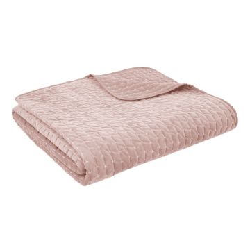 CuverturÄroz prÄu0083fuit matlasatÄdin catifea 240x260 cm Attica Velvet âu0080Bianca