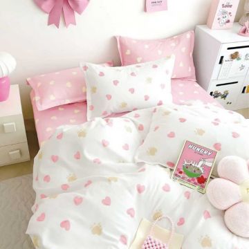 Lenjerie 6 Piese cu Elastic 180x200, Cupid