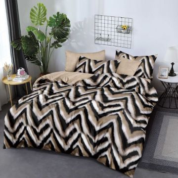 Lenjerie 6 Piese cu Elastic 180x200, Onyx