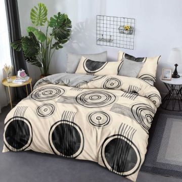 Lenjerie 6 Piese cu Elastic 180x200, Orbit