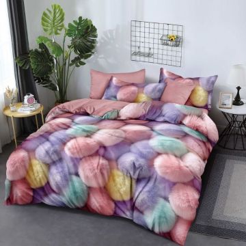 Lenjerie 6 Piese cu Elastic 180x200, Prisma