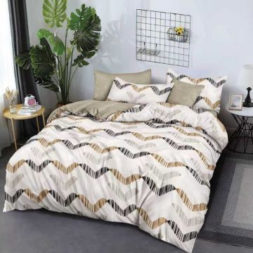 Lenjerie 6 Piese cu Elastic 180x200, Ripple