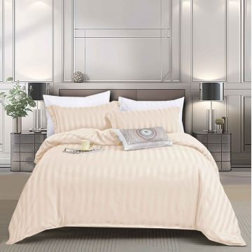 Lenjerie cu elastic 140x200 cm, Damasc, Atlas V12 Mocha