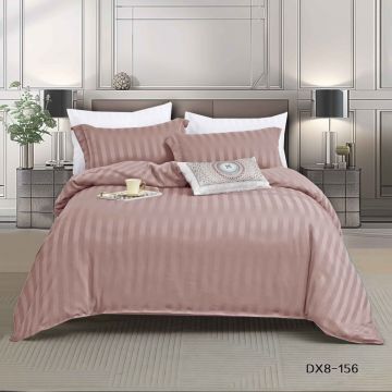 Lenjerie cu elastic 140x200 cm, Damasc, Atlas V13 Pudra