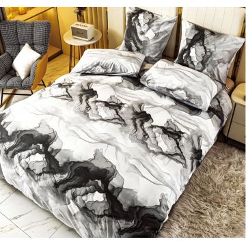 Lenjerie cu Elastic 180x200 Abstract Dreams (Bumbac Satinat)