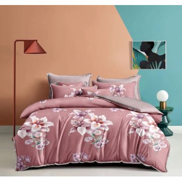 Lenjerie cu Elastic 180x200 Aurora Glow (Bumbac Satinat)