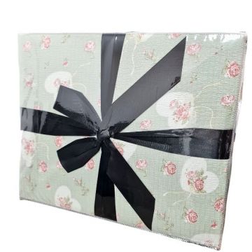 Lenjerie cu elastic 180x200 Creponata Flowers V13 6 Piese (Finet)