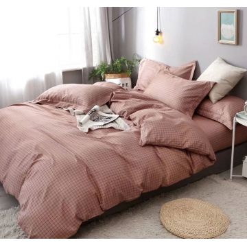 Lenjerie cu Elastic 180x200 Linear Dreams (Bumbac Satinat)