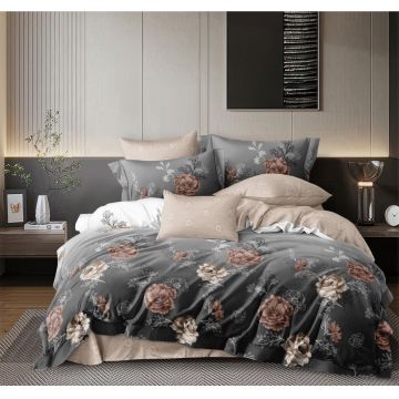 Lenjerie cu Elastic 180x200 Luxe Mirage (Bumbac Satinat)