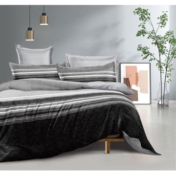 Lenjerie cu Elastic 180x200 Modern Harmony (Bumbac Satinat)