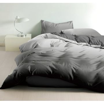 Lenjerie cu Elastic 180x200 Rainbow Antracit 4 Piese (Finet)