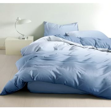 Lenjerie cu Elastic 180x200 Rainbow Blue 4 Piese (Finet)