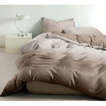 Lenjerie cu Elastic 180x200 Rainbow Cappuccino 4 Piese (Finet)