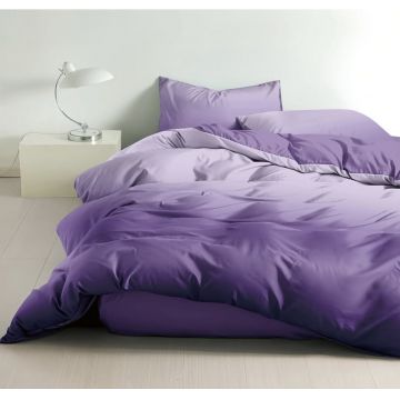 Lenjerie cu Elastic 180x200 Rainbow Lavender 4 Piese (Finet)