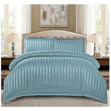 Lenjerie cu elastic 180x200cm, Damasc, Atlas V19 Turcoaz