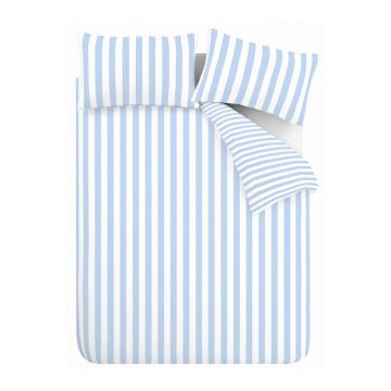 Lenjerie de pat albÄu0083/albastrÄpentru pat dublu cu 3 piese 200x200 cm Stripe Tease âu0080Sassy B